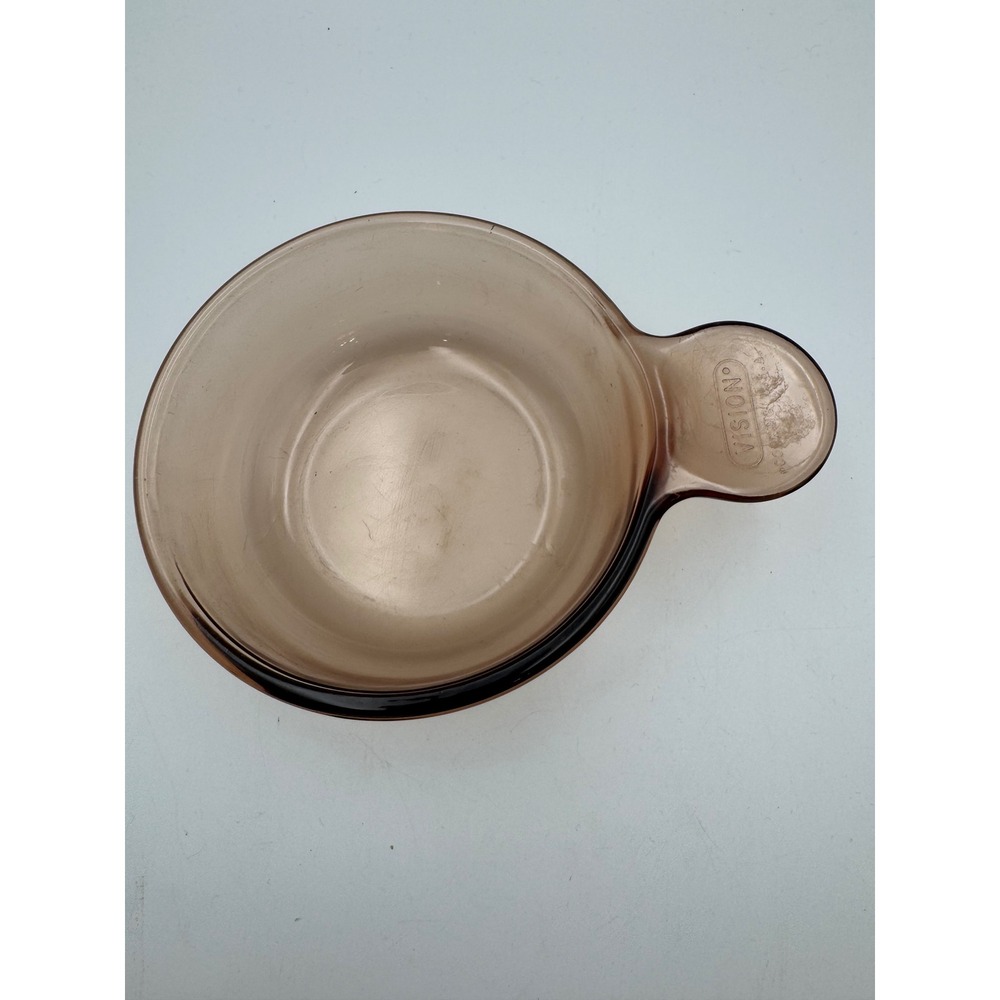 Corning Vision Amber Glass Grab-It Bowl V-150-B Vintage‎ USA Made Brown Cookware
